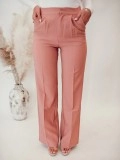 Pink straight suit pants