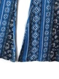 Plant printed slim flared pants