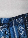 Plant printed slim flared pants