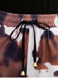 Printed Drawstring Waist Shorts with Pockets