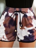 Printed Drawstring Waist Shorts with Pockets