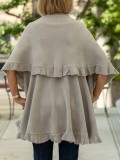 Putty cape vest with ruffles