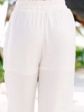 Relaxed Fun White High Rise Pants