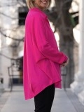 Rose oversized Johnny neck shirt
