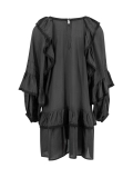 ruffled long sleeve dress
