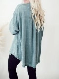 Women's Green Wash Button Shirt