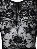 Sexy lace paneled leather dress
