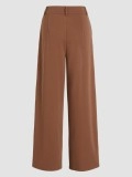 Solid Wide Leg Trousers