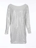 Stylish sequined asymmetrical dress