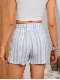 Tie Waist Wide Waistband Shorts