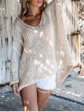 V-neck knitted sweater