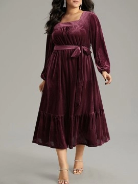 patchwork plus-size women's dress