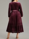 patchwork plus-size women's dress