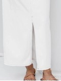 White  denim wash skirt