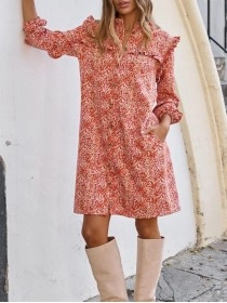 Women Casual Elegant Print Dress