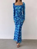 Women Casual Elegant Print Dress