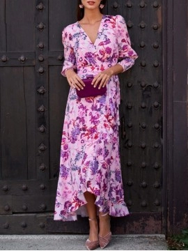 Women Casual Elegant Print Dress