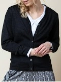 Women's black elegant knitted sweater