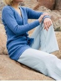 Women's blue elegant knitted sweater