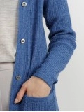 Women's blue elegant knitted sweater