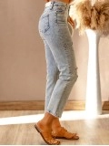 Women's casual solid color slim fit jeans