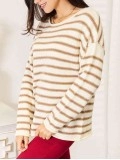 Women's Casual Striped Long Sleeve Sweater