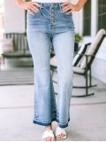 Women's Casual Washed Flared Jeans