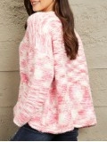 Women's contrast color long sleeve sweater