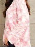 Women's contrast color long sleeve sweater