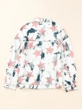 Women's contrast star print denim jacket