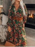 Women's Floral V-Neck Dress