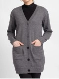 Women's gray elegant knitted sweater