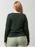 Women's green knitted sweater
