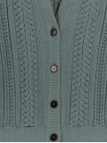 Women's green woven cardigan