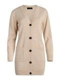 Women's khaki elegant knitted sweater
