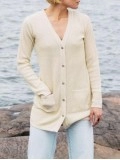 Women's khaki elegant knitted sweater