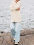 Women's khaki elegant knitted sweater