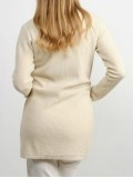 Women's khaki elegant knitted sweater
