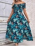Women's Off Shoulder Split Dress
