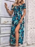 Women's Off Shoulder Split Dress