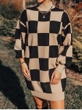 Women's Plaid Sweater Dress