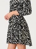 Women's printed mid length skirt