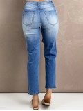 Women's ripped gradient jeans