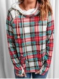 Women's Simple Plaid Hoodie