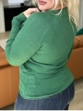 Women's simple solid color crew neck sweater