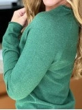 Women's simple solid color crew neck sweater