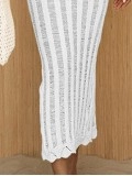 Women's Slim Fit Vertical Stripe Centerless Knit Dress