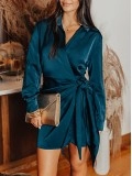 Women's Twisted V-Neck Dress