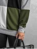 Women's versatile color block crew neck sweatshirt