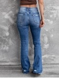 Women's versatile micro-flared jeans